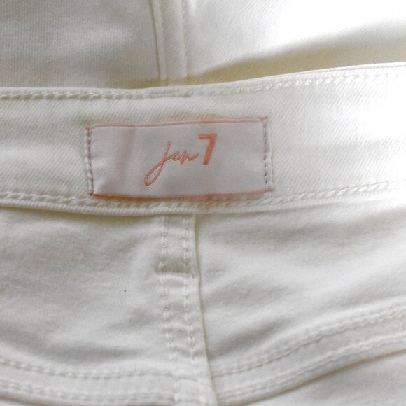 JEN 7 Jeans Stretch 8 White 5 Pockets Zip Front Machine Wash BIN4 - Picture 4 of 4